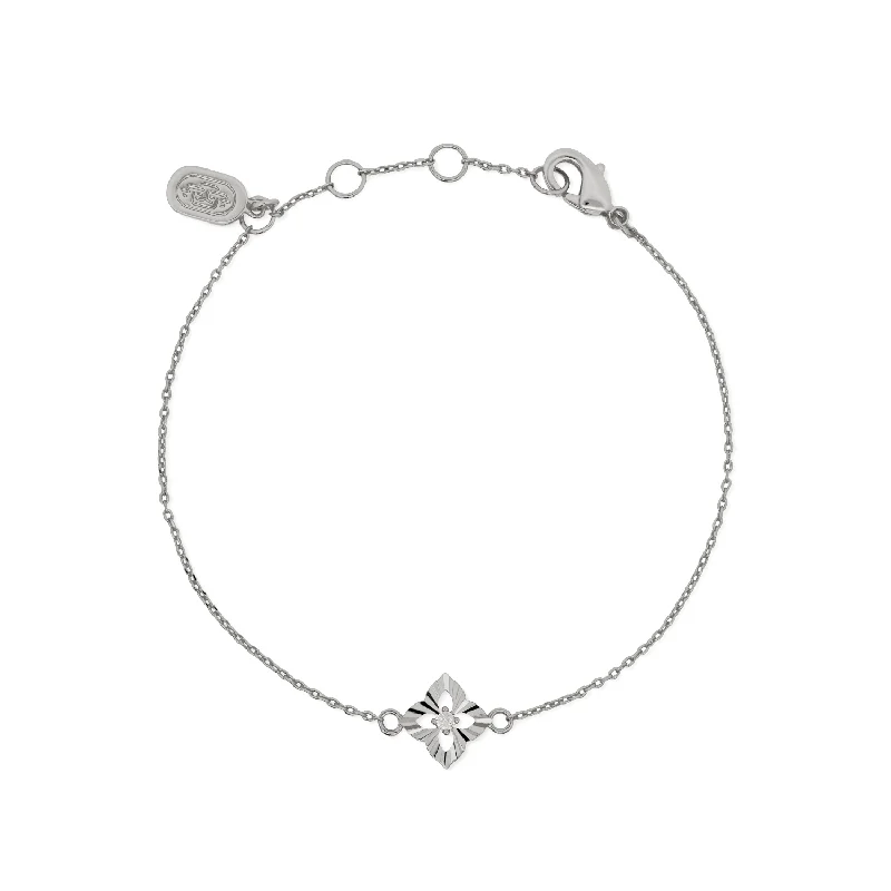 stackable charm bracelet for women-Silver Casablanca Mirage Bracelet