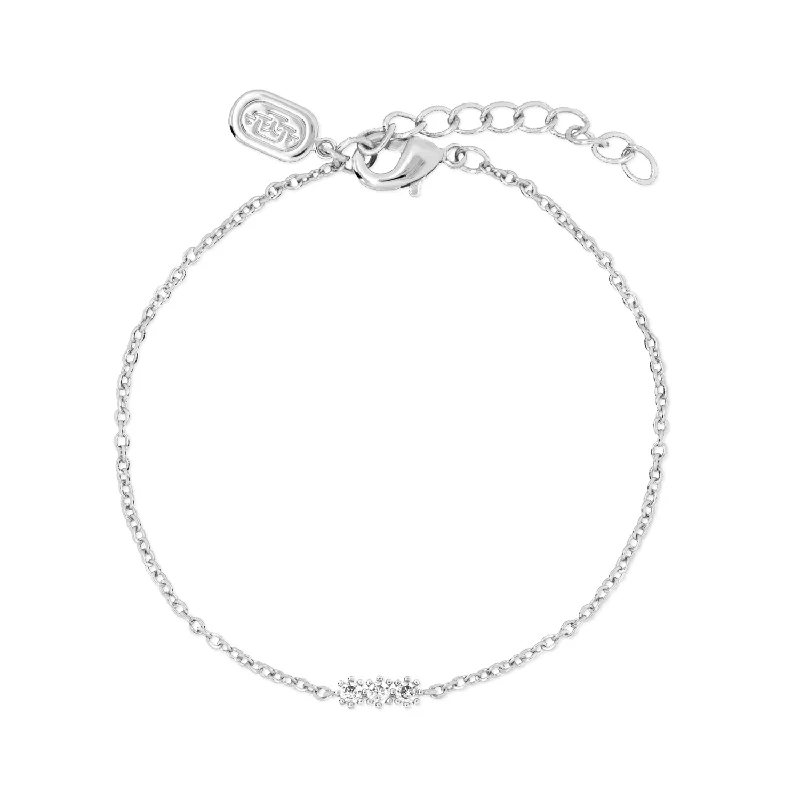 multi-strand bracelet with beads-Silver Trio Bracelet