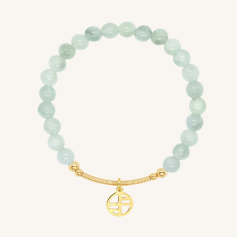 stackable silver bangle bracelets for women-Amazonite Charm Bracelet - Stone of Courage