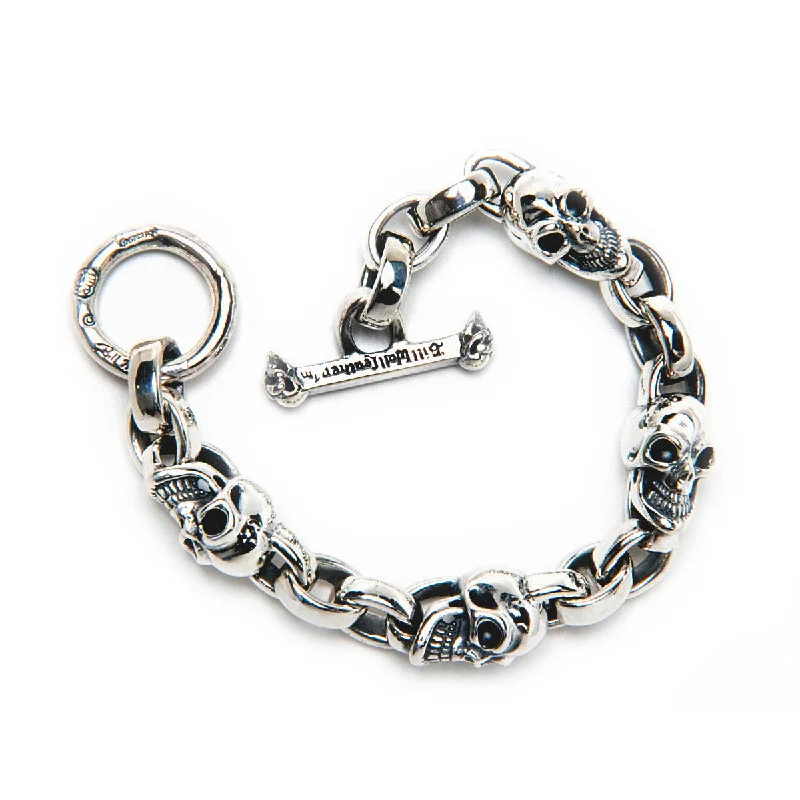 charm bracelet for anniversary gift-BWL Skull Chain Vintage Bracelet