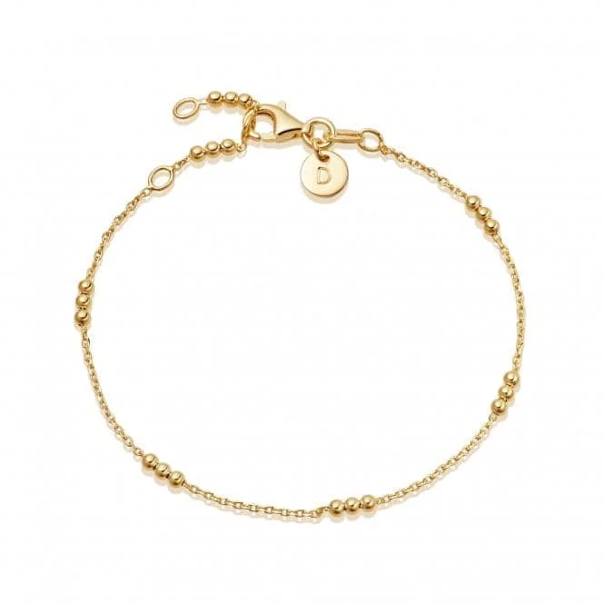 gold bracelet for new year gift-Trio Chain 18ct Gold Plated Bracelet BRBALL_GP