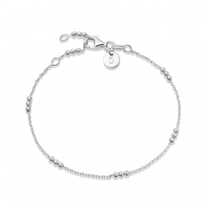 simple leather bracelet with clasp-Trio Chain Sterling Silver Bracelet BRBALL_SLV