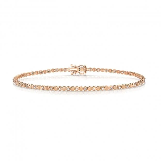 pearl bracelet with gold clasp-Diamond Jewellery 9ct Gold Diamond Bracelet BD040R