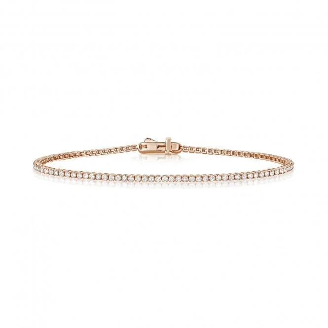 gold bracelet with heart-shaped pendant-Diamond Jewellery 9ct Gold Diamond Tennis Bracelet BD037R