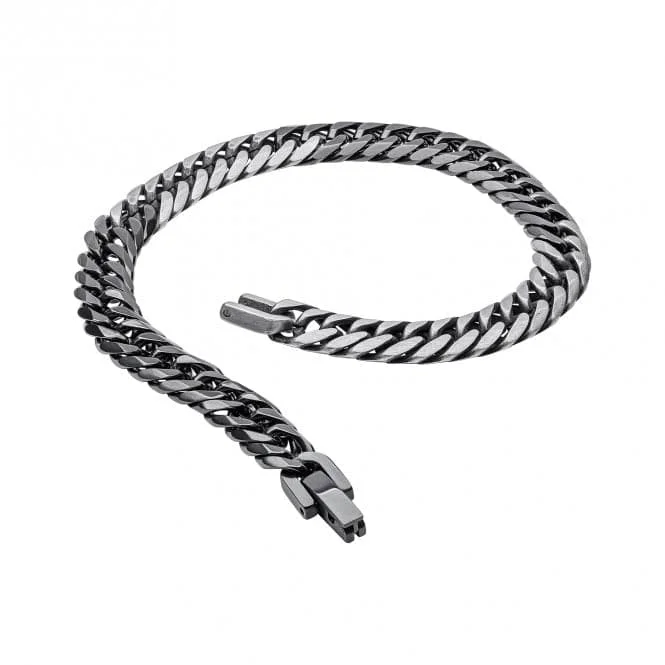 adjustable bracelet for everyday use-Stainless Steel Two Tone Foxtail Bracelet B5455