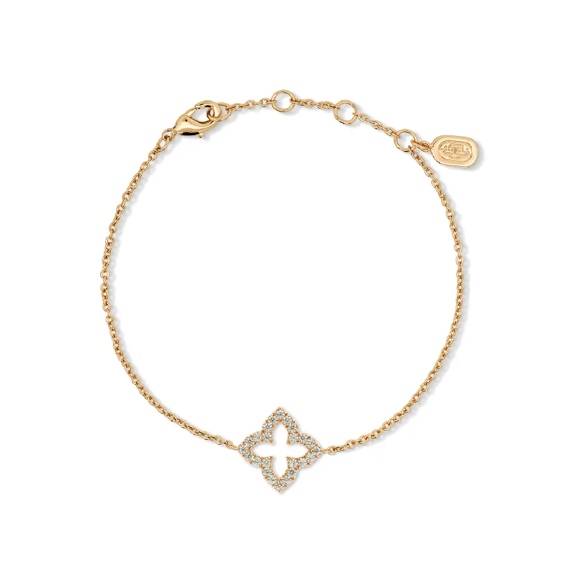 silver bracelet with owl charm-Gold Casablanca Bracelet