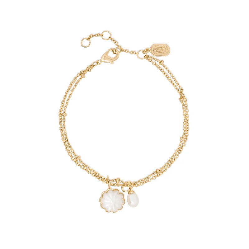 custom bracelet with stone charms-Gold Coco Bracelet