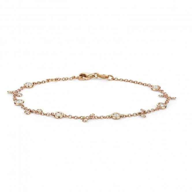 trendy beaded bracelet for women-Diamond Jewellery 18ct Gold Bracelet BDQ032R