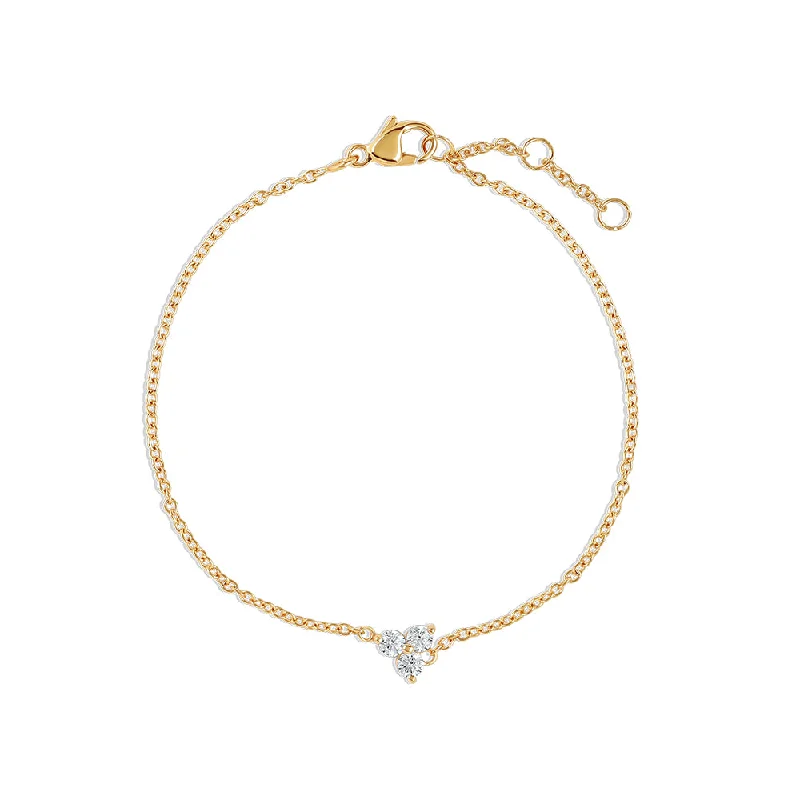 men’s minimalist charm bracelet-Gold Trinity Bracelet