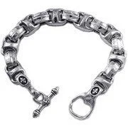 silver chain bracelet with diamonds-Hide Bracelet