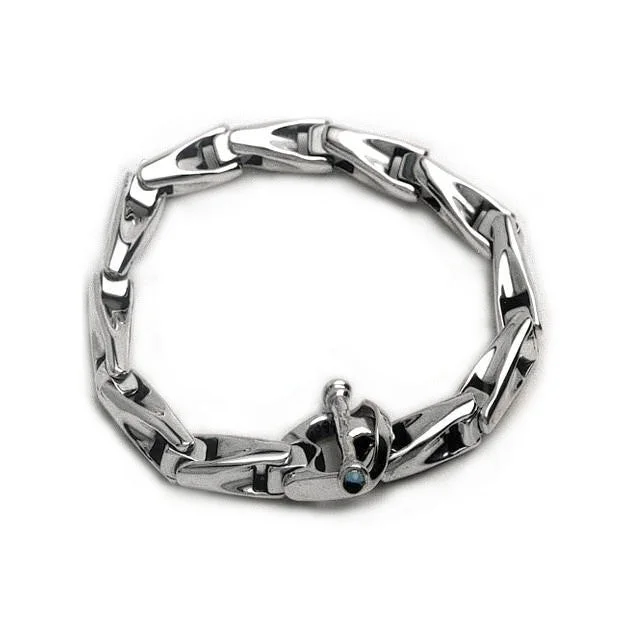 men’s luxury bracelet with engraving-Mini U-Joint Smooth Custom Bracelet