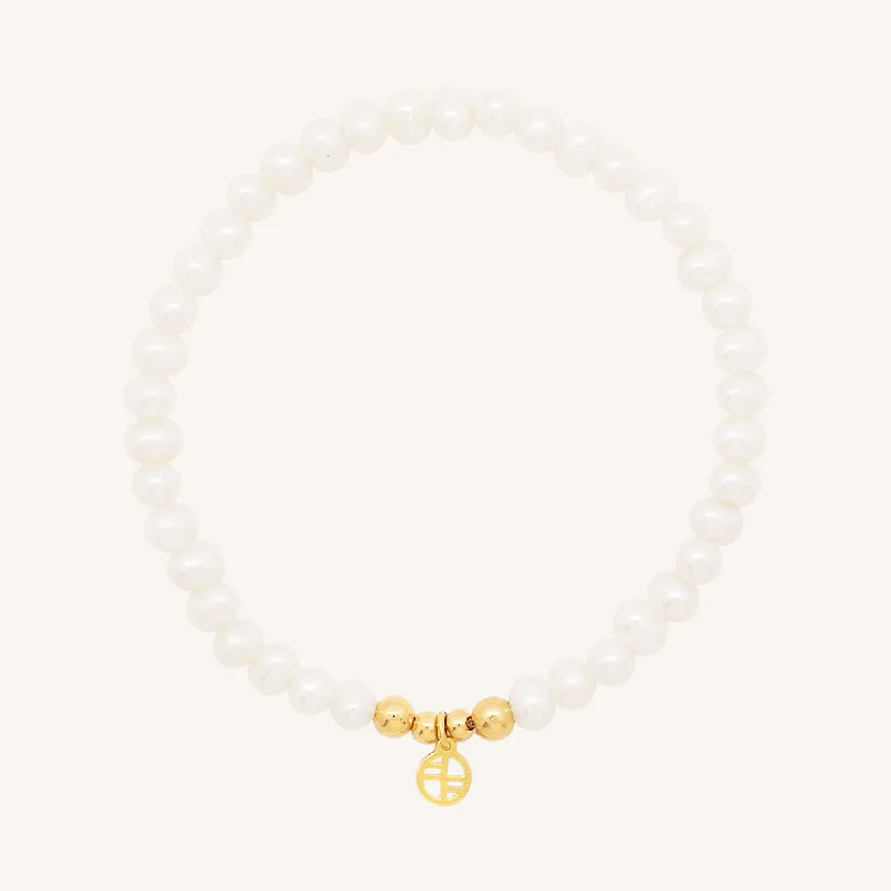 personalized tennis bracelet for women-Pearl Lumier Bracelet - Stone of Potential