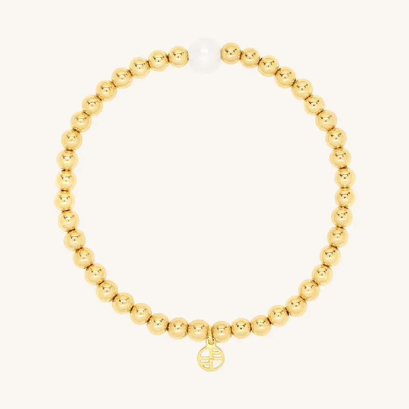 gold bracelet for new year gift-Rochelle Pearl Bracelet - Stone of Potential