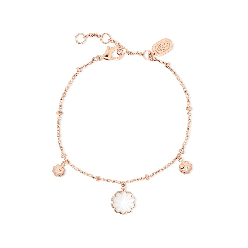 engraved charm bracelet with date-Rose Gold Ambrosia Bracelet