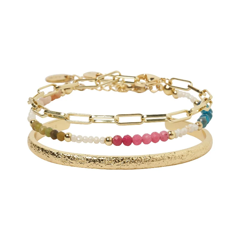 healing crystal bracelet for women-Saba Bracelet Stack