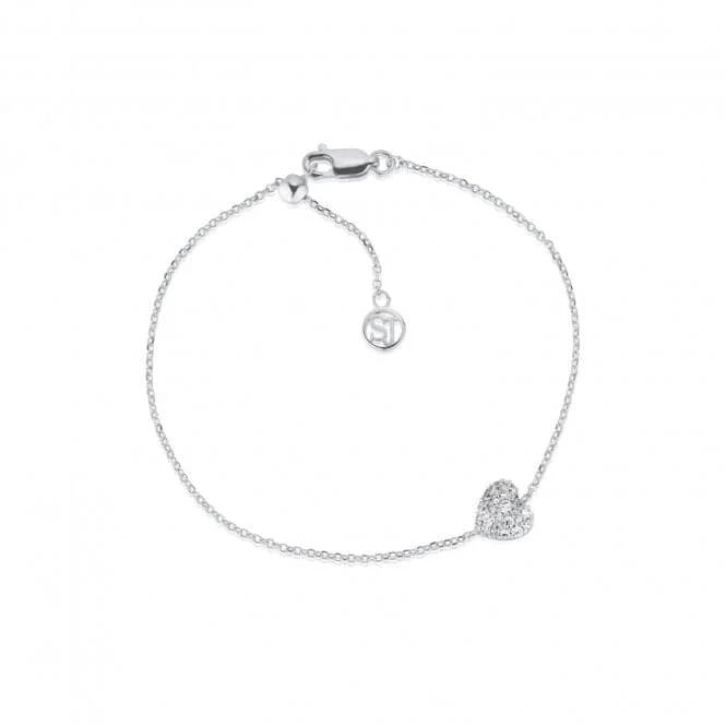 luxury charm bracelet for special occasions-925 Sterling Silver Caro Bracelet SJ-B72358-CZ