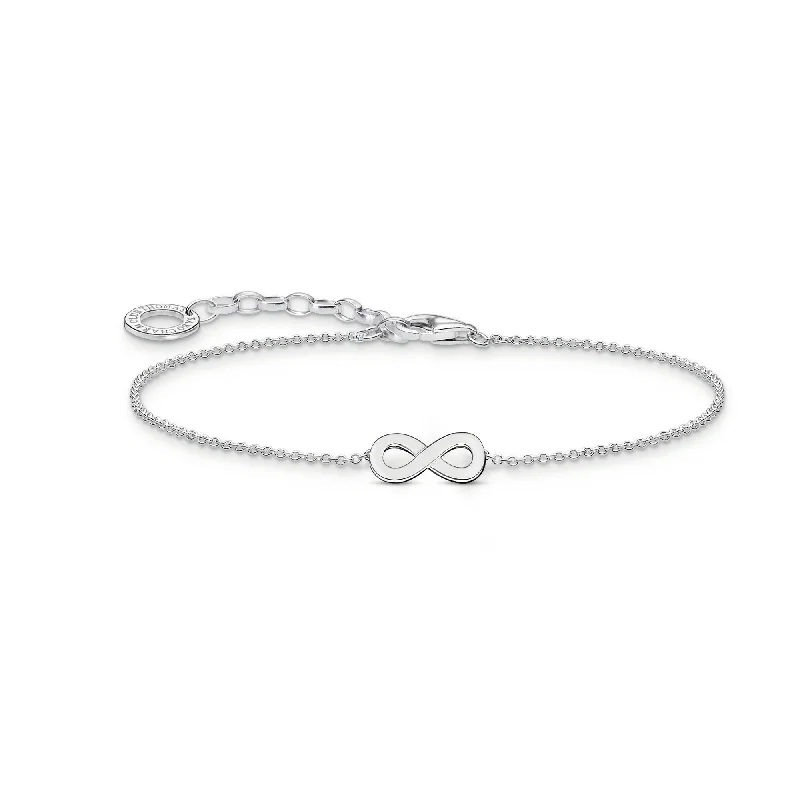 men’s cuff bracelet with engraving-Essentials Sterling Silver Infinity Bracelet A2161-001-21-L19V