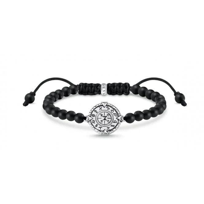 silver bracelet with owl charm-Rebel At Heart Elements Of Nature Black Bracelet A2009-704-11-L22V