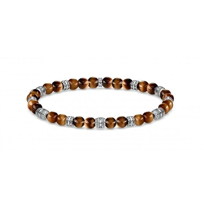 gold bracelet for birthday gift-Rebel At Heart Lucky Charm Tiger's Eye Bracelet A1923-826-2