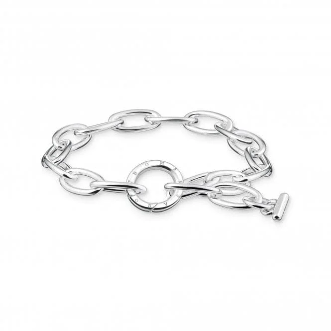 stackable charm bracelet for women-Sterling Silver Links Bracelet A2035-001-21-L19V