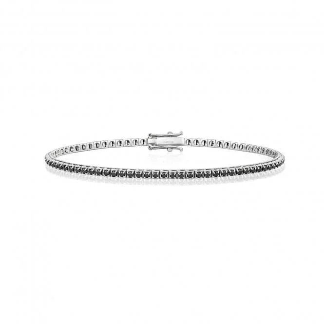 rose gold bracelet with crystals-Diamond Jewellery 18CT White Gold Bracelet BDQ186WB