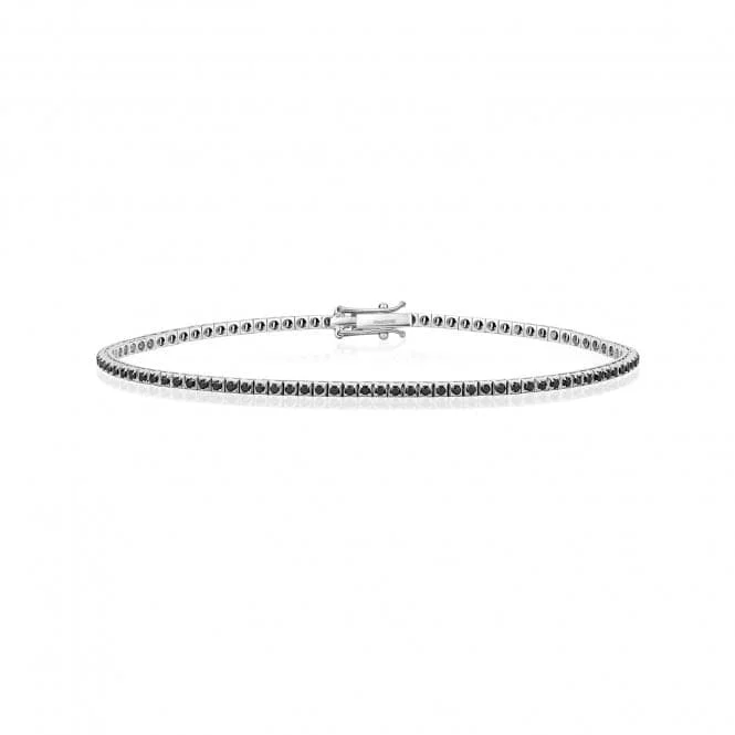 luxury bracelet for her birthday-Diamond Jewellery 18ct White Gold Bracelet BDQ185WB