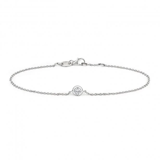 custom gemstone bracelet for him-Diamond Jewellery 18ct White Gold Diamond Bracelet BDQ030W