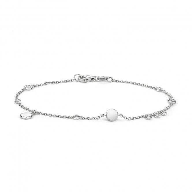 personalized infinity bracelet for couples-Diamond Jewellery 18CT White Gold Bracelet BDQ031W