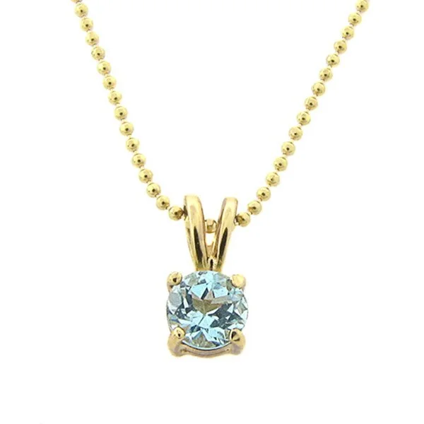 crystal gold pendant necklace -Dolce Giavonna 18k Gold over Sterling Silver Blue Topaz Necklace