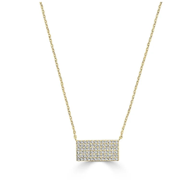 couple’s pendant necklace -Joelle Diamond Bar Necklace 6 Row 14K Gold 7/8ct TDW 16-inch