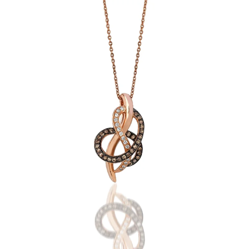 silver tree of life necklace -Joelle Encore by Le Vian 14K White Gold 1/5 cts. Chocolate Diamonds, 1/15 cts. Pendant