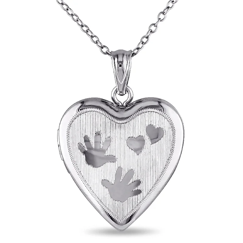 unique pendant for necklace -Miadora Sterling Silver Heart Locket Necklace