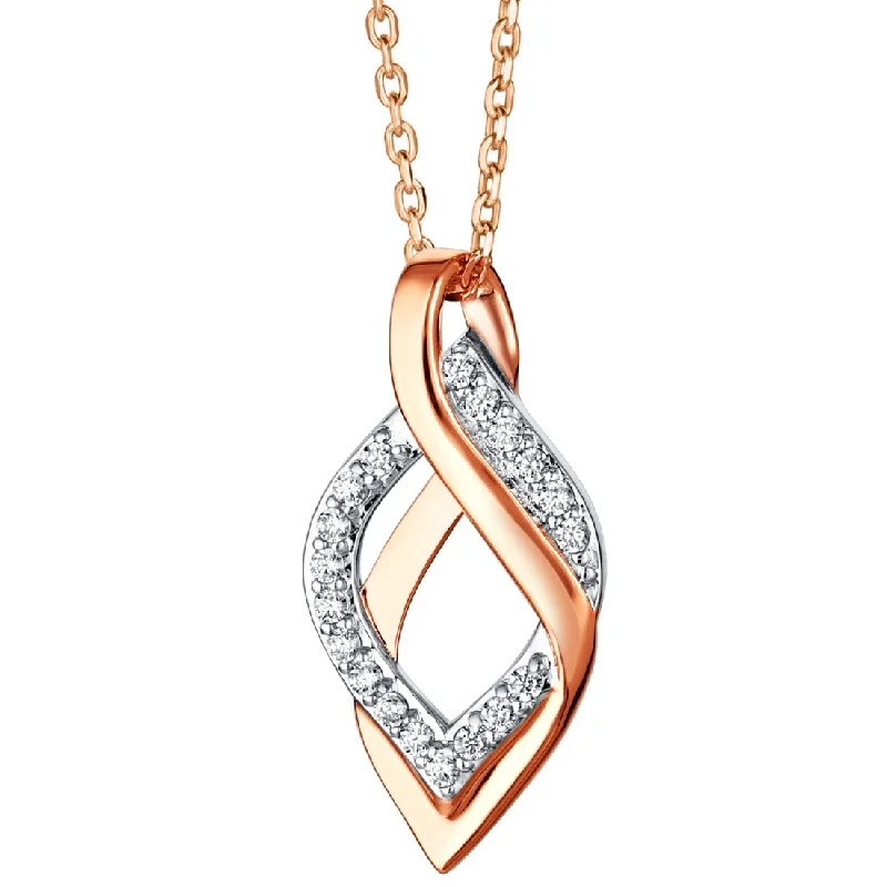 opal pendant necklace -Rose-Tone Sterling Silver Infinity Teardrop Pendant, Adjustable Chain