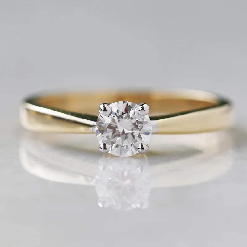 men’s custom wedding bands with diamonds-14 k Rose Gold Lab Created Engagement Rings as a Promise Ring For Her