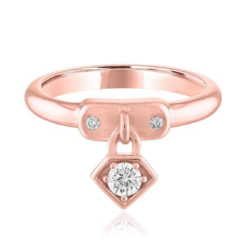 您说：14K Rose Gold Mighty Mini Charm Ring