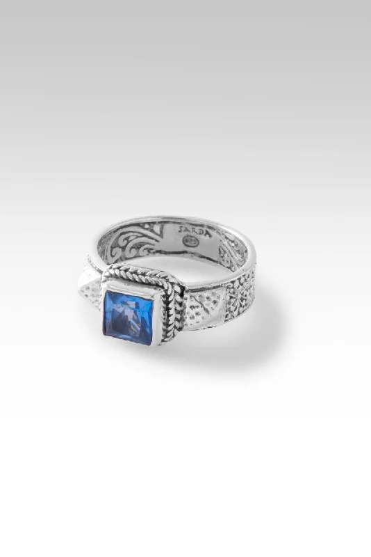 silver rings for men with diamonds-All Things Possible Ring™ in Royal Bali Blue™ Mystic Topaz