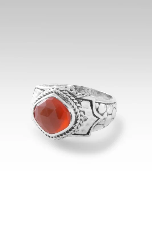 men's black rings with diamonds-Awakening Spirit Ring™ in Carnelian