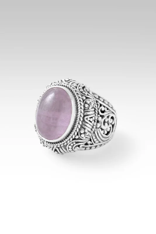 women’s silver rings with diamonds-Be Patient Ring™ in Kunzite