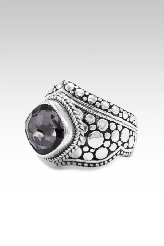 men’s sterling silver engagement rings-Believe Always Ring™ in Odyssey Black Knight™ Mystic Quartz