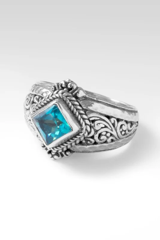 women’s luxury wedding bands-Benevolence Ring II™ In Bali Breeze™ Mystic Topaz