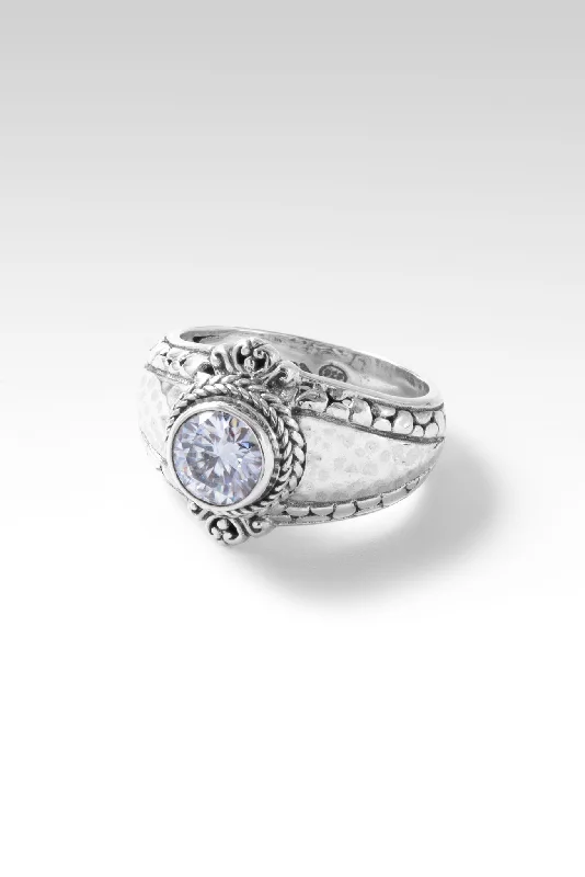 custom gold rings for couples-Benevolence Ring II™ in Moissanite