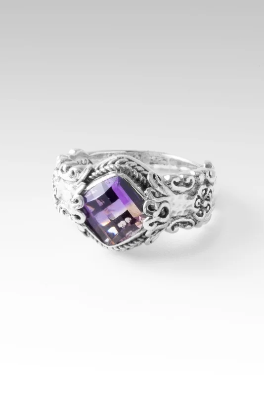 women’s wedding bands with rubies and diamonds-Blooming Joy Ring™ in Ametrine