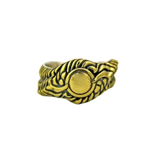 custom rings with initials for women-Brass "Biomech" Band Ring