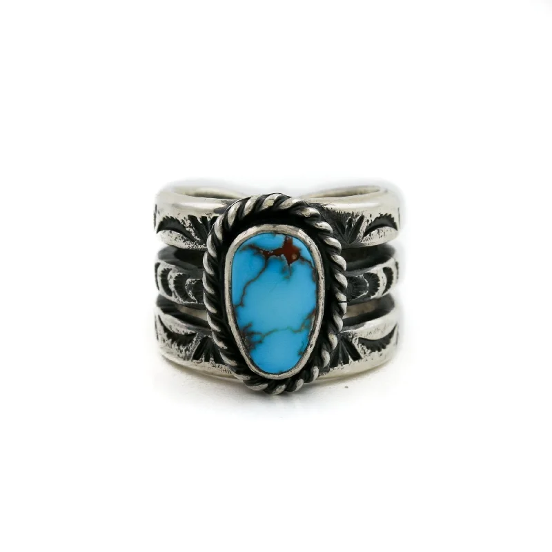 men’s wedding rings with custom designs-NATAN Egyptian Turquoise Silver Ring