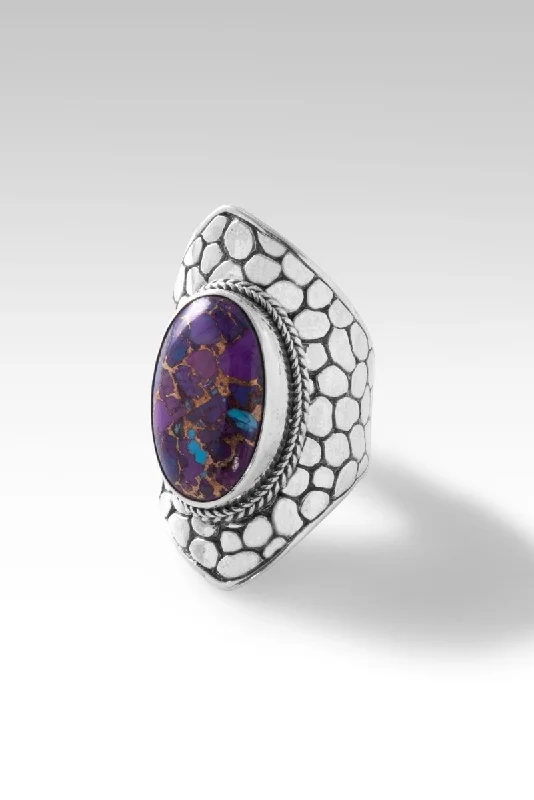 custom sapphire rings for men-Embrace Joy Ring™ in Purple Mohave Kingman Turquoise