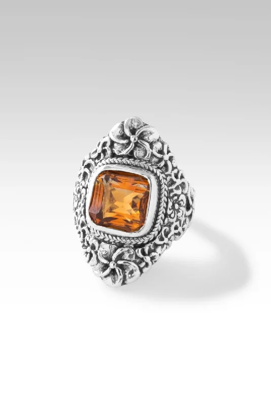 personalized titanium rings for couples-Flowering Wisdom™ Ring in Citrine