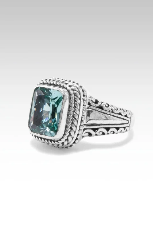 women’s engagement rings with white gold-Forever Happy Ring™ in Paraiba Lab Created Spinel