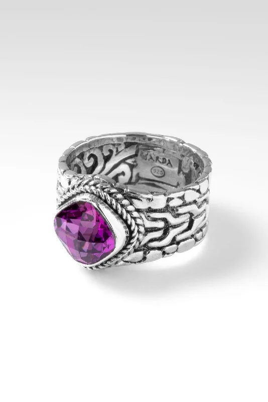 women’s wedding bands with sapphire stones-Generosity Prospers Ring II™ in Magenta Lab Created Sapphire