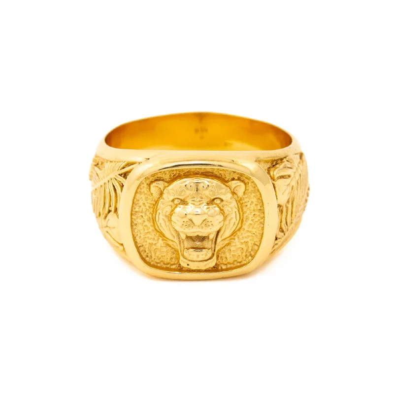 再来Gold "King of the Jungle" Signet