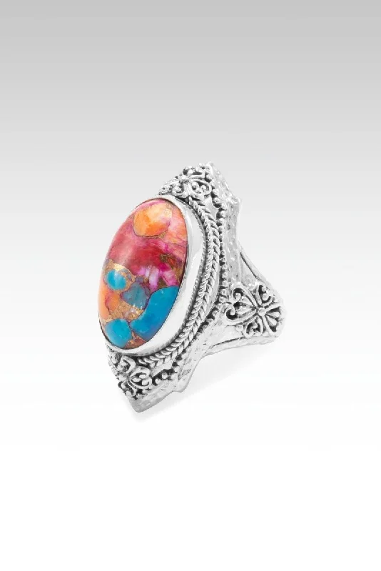 vintage wedding rings with rubies-Grace Changes Everything Ring™ in Sweetart Kingman Turquoise